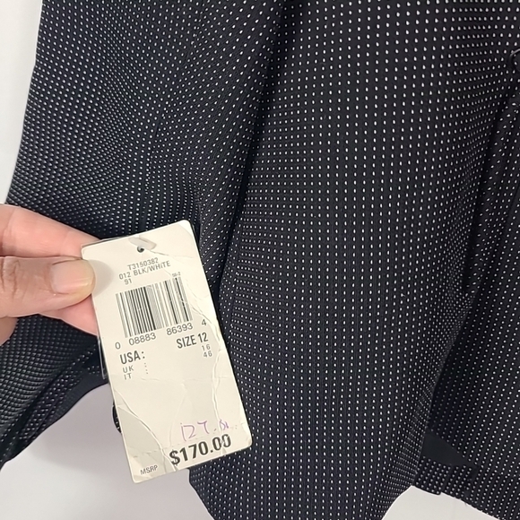 NEW Anne Klein Women's Polka Dot Blazer Black Sz 12 NWT Retail $170 - Picture 11 of 11